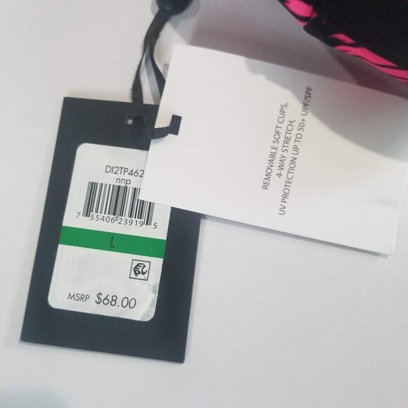 DKNY  Printed Square Neck Bikini Top Size Large - Picture 9 of 9